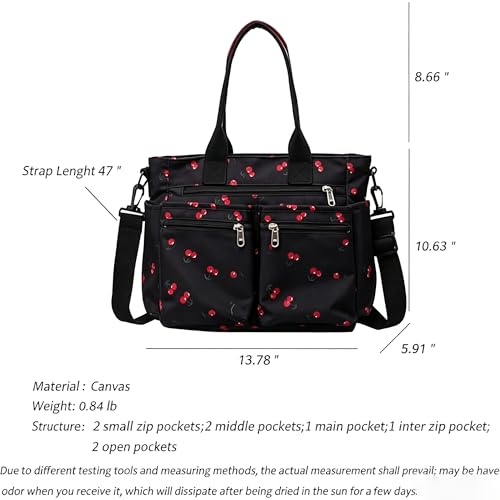 Image of Leopard Print Tote Bag for Women Everyday Work Cheetah Tote Canvas Shoulder Bag with Multiple Pockets for Travel Daily Use