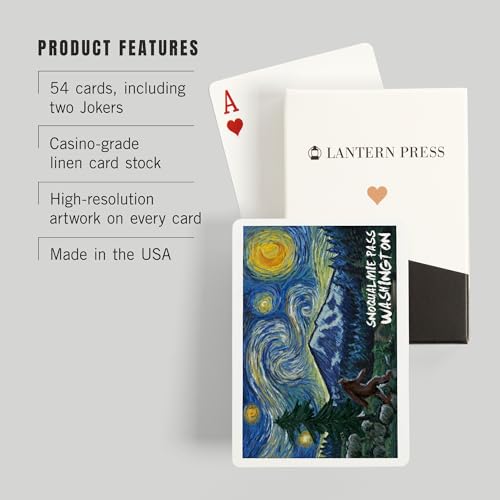 Lantern Press Baraja Póker Snoqualmie Pass 52 Cartas miniatura 3