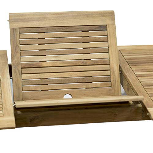 Amazonia Hamburg 9-Piece Rectangular Patio Dining Set | Certified Teak | Ideal For Outdoors, Light Brown #TOP3