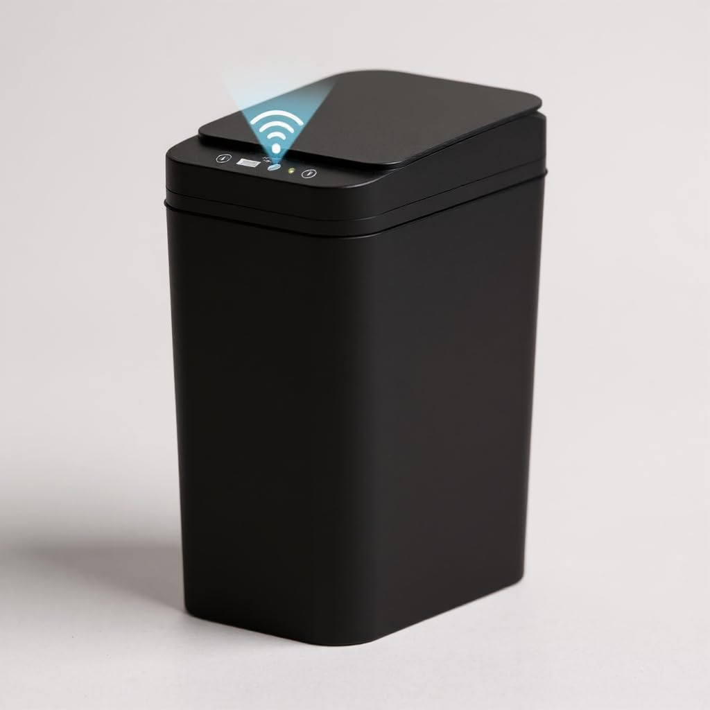 Lixeira Automática com Sensor 13l Tampa Antiodor, Lixeira Moderna para Banheiro, Cozinha
