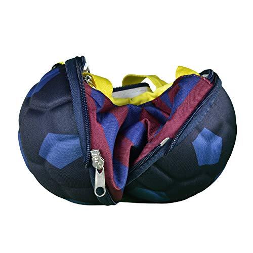 Official FC Barcelona Collapsible Insulated Soccer Ball Lunch Bag, 13.4” x 5.75” x 5.75”