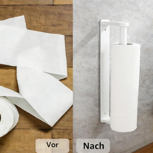Loputon Küchenrollenhalter ohne Bohren, Küchenpapierhalter, Aluminiumlegierung Toilettenpapierhalter… – Ansicht 5