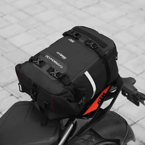 Image of Carbonado Polyester Modpac 20L|100% Waterproof Motorcycle Tailpack|Saddle Bag|Crash Guard Bag (Black)A