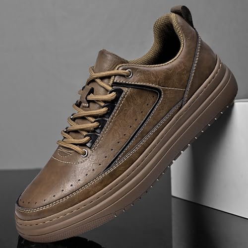 Mens Dress Sneakers Leather Fashion Sneaker Non Slip Comfortable Dress Shoes for Men Casual Oxford Sneaker Shoes2