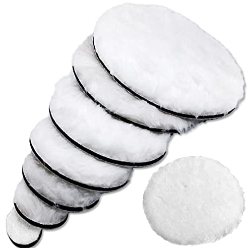 Image of DIY Crafts Only Fur Felt Pad For Buffing Sponge Car Polishing Pad Disc Wool Disc Polishing Wax Sanding Pad Cleaning Car Accessories Felt Pad Adapter (Only Fur Felt Pad) (1 Pc, 6 inch inch Felt Pad Only)