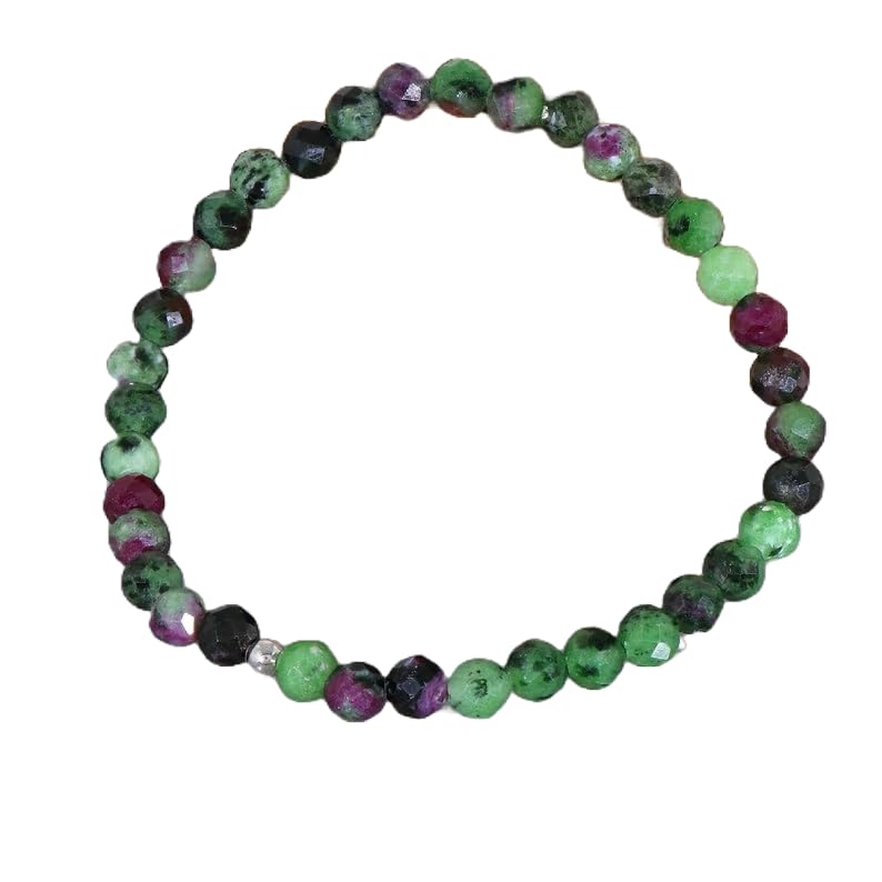 Zoisite rubis 6mm bracelet en cristal de guérison extensible pour homme