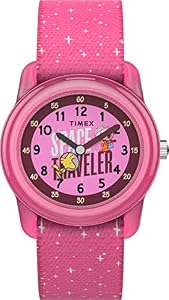 Timex Kid's X Peanuts 28mm Elastic Fabric Watch - Pink (TW7C79000)