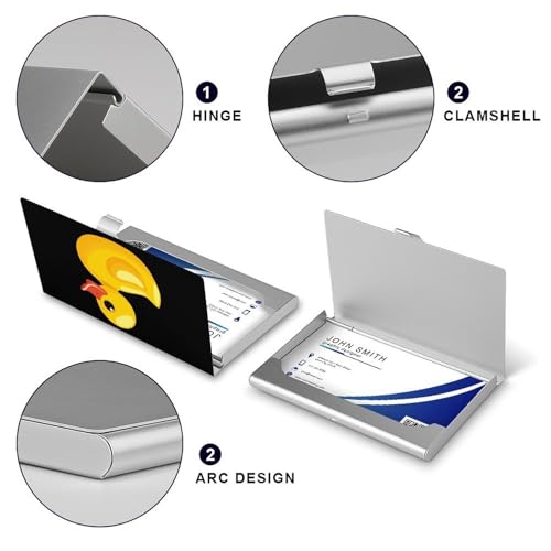 Rubber-yellow-duck Business Card Holder Alloy Multi Wallet Credit Card ID Pocket Name Case4