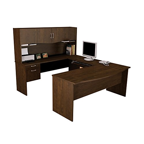 Bestar Harmony U-Shaped Workstation, Chocolate