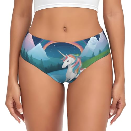BLWSLC running unicorns Women's Triangle Panties, Low-Rise Seamless Design, XS to 4XL, Fits All Body Shapes X-Small Black