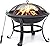 Fire Pit for Outside Outdoor Wood Burning Firepit 22 inch Small Bonfire Pit BBQ Grill Pit Bowl with Spark Screen,Log Grate,Poker for Patio Camping Backyard Deck Picnic Porch