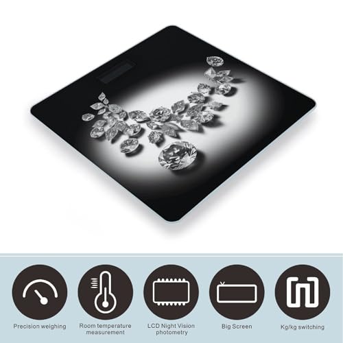 Báscula Digital para Baño con Pantalla LED y Sensores miniatura 3