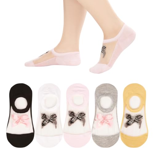 Image of Benefeet Sox Sheer No Show Socks Women Girls Cute Thin Mesh Low Cut Liner Socks for Loafers Boat Shoes