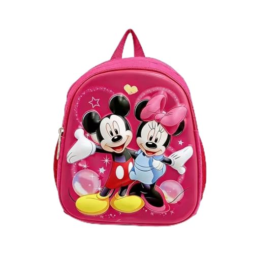 trettitre Cute Cartoon Backpack for Students Casual Travel Schoolbag for Boys and Girls School Season Backpack (Pinkl mini)