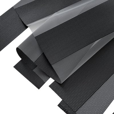 GoodHome Store Enrouleur Jour/Nuit sans perçage Keston Noir 55 x 180 cm