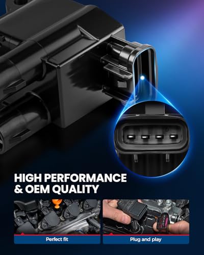 Image of KAX 2 Ignition Coils & 4 Spark Plugs Set Fit for Toyota Camry RAV4 Solara | Toyota Camry 1997-2001 2.2L, RAV4 1998-2000 2.0L, Solara 1999-2001 2.2L, UF181