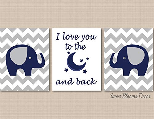 navy elephant nursery decor
