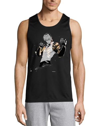 Débardeur en coton homme noir Anime 170 t-shirt sans manche respirant