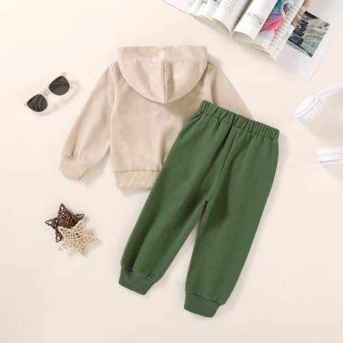 Image of YOUNGER STAR Toddler Baby Boy Girl Clothes Fall Winter Outfits Long Sleeve Hoodie Sweatshirt Sweat Pants Cotton Sweatsuits