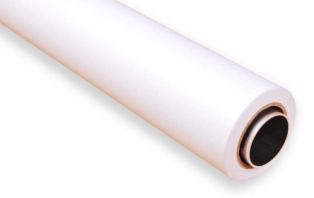 Fotostudio Papierhintergrund, 2,0m breit x 10m lang, weiß, Hintergrundkarton