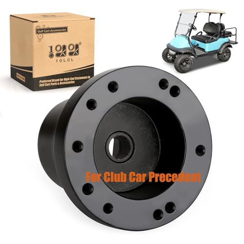 10L0L Golf Cart Steering Wheel Adapter Fits Club Car Precedent Golf Carts with 5-6 Holes Steering Wheel - Black