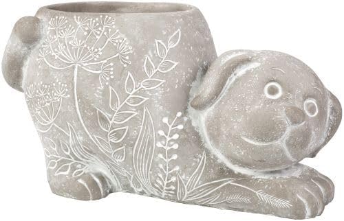 Divas World Cat Dog Cement Decorative Plant Pots Indoor Outdoor Durable Home Garden Yard Unique Gift Idea for Pet Lovers (Flower Pot)