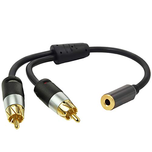 Mediabridge™ 3.5mm Female to 2-Male RCA Y-Adapter (14 Inches) - (Part# MPC-35F-2XRCA)