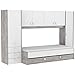 Miroytengo Pack Dormitorio Juvenil Estilo Industrial Compuesto por Cama con cajonera somier...