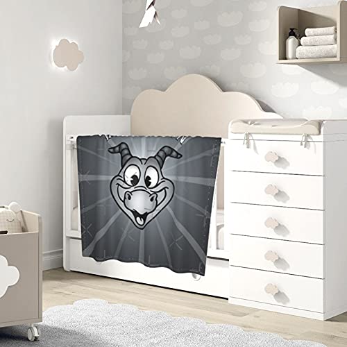 Image of JIYINJI Figment Novelty Fluffy Baby Blanket Soft Cozy Coral Fleece Toddler, Infant Or Newborn Receiving Blanket for Crib, Stroller.