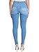 YMI Womens Basic 1-Button High-Rise Skinny Made with Recycled Fibers Jeans, Sky Blue, 1 US
