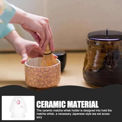Soporte de Cerámica Blanco para Batidor Matcha contra Moho y Daños 7