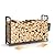 jkxoo Firewood Rack Indoor with Log Carrier, 35~47inch Adjustable Firewood Rack Outdoor, Fire Wood Storage with Kindling Hooks, Heavy Duty Logs Holder for Fireplace Outdoor Indoor with Adjustable Pads