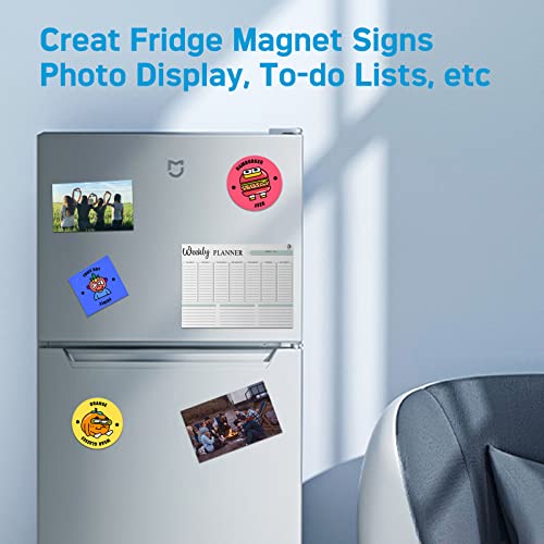 Uinkit 10 Sheets Printable Magnetic Sheets Non Adhesive 13.5Mil 8.5 X 11 Inches Thick Magnet Glossy Photo Paper For Inkjet Printers #TOP2