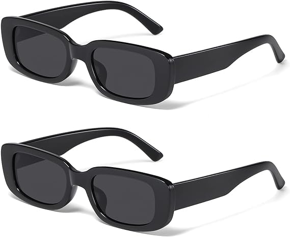 EAGEAN Rectangle Sunglasses for Women Men Trendy Retro 90s Sun Glasses UV400 Protection Cool Square Frame EAGEAN Rectangle Sunglasses for Women Men Trendy Retro 90s Sun Glasses UV400 Protection Cool Square Frame