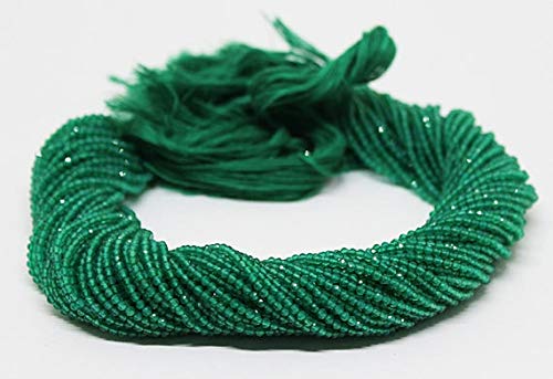 Perles Onyx Vert LKBEADS 2 mm Naturelles AAA pour Rénover vos Bijoux Ternes