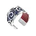 Femme Bague Bague en Cuir Bleu Foncé Argent Interchangeables Bijoux en Cuir Géométrique Bague Fendue Fête-Cadeau De La Fête des Mères, 12 Sangles en Cuir