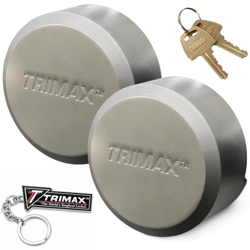 Image of TRIMAX THP2XL Trailer Door Lock, 2-Pack Keyed Alike, Bundled w /Keychain