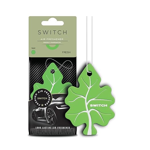 Image of SWITCH Car Air Freshener Hanging for Car - Fresh & Black Diamond Car Perfume, Long Lasting Car Freshener /Hanging Car Perfume, Luxury Car Fragrance for Car Interior, Pack of 2
