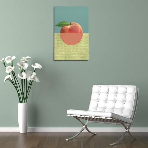 Toile moderne Peach JIDUHON pour une atmosphère douce et joyeuse