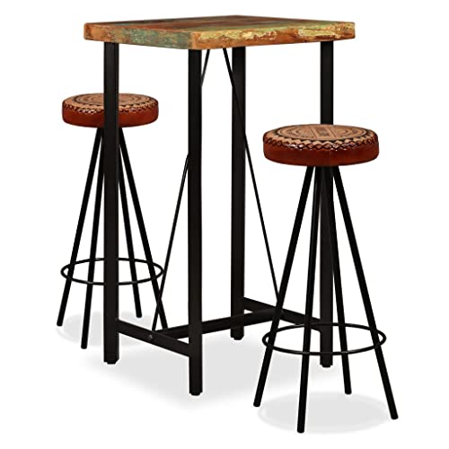 Mesa alta de bar y taburetes de madera maciza estables para solucionar la falta de espacio 2