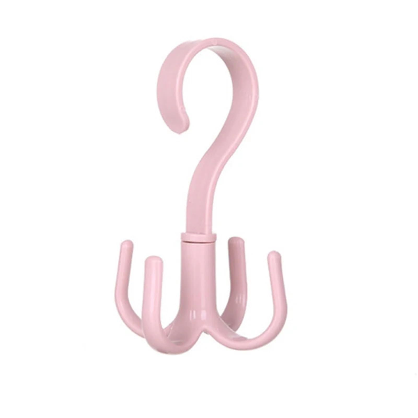 Ilumos 2Pcs Space Saving 360° Rotating Hanger Hooks - Multifunctional Wardrobe Organizer For Clothes, Bags, Scarves, And Belts(Pink)