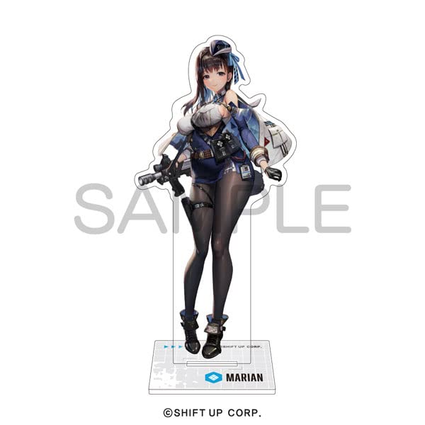 NIKKE Acrylic Stand, Marian, Approx. W 1.7 - 4.2 x H 4.7 inches (43 - 106 x 120 mm), Acrylic