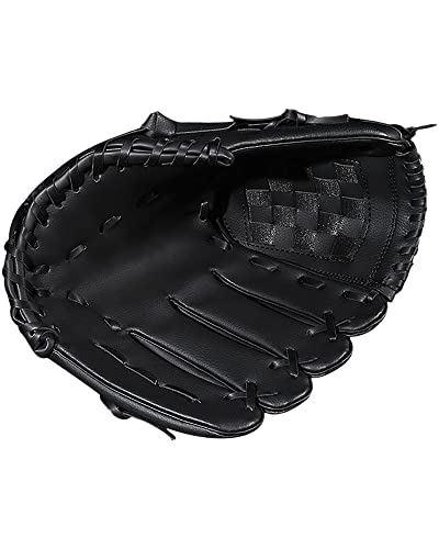 Youth Baseball Glove (9.5-12.5 Inch) | Left Handed First Base Kids Baseball Glove Catcher Softball Mitts | Easy Close T-Ball Tee Ball Glove | Right Hand Throw | Soft Pu Leather | For Boys Girls #TOP4