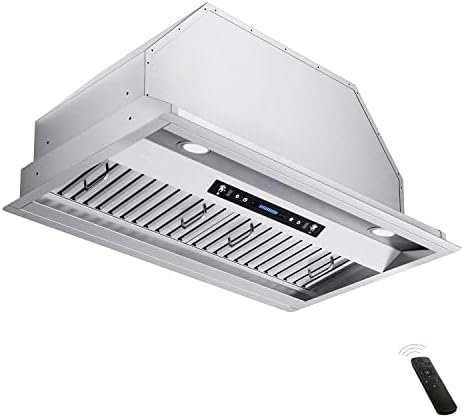 36 Inch Built-in/insert Range Hood Cfm Silver Stainless Steel Etl Listed Removable Filter