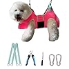 Dog Grooming Hammock2024 New Small Dog Hammock for Nail TrimDog Hanging Harness for Claw CareDog Grooming Sling Holder with Thick Fabric Neck Support Wide Strap Restraint