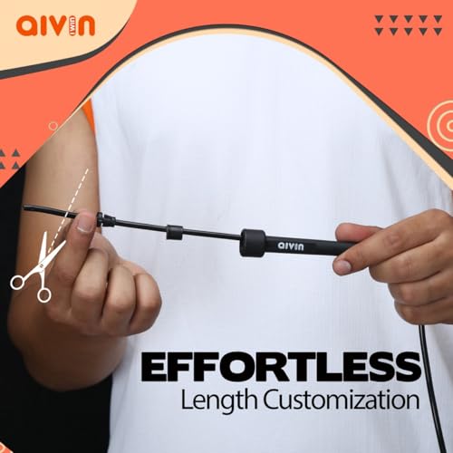 Image of Aivin Speed Glossy PVC Skipping Rope For Men And Women Jumping Rope With Adjustable Height Speed Skipping Rope For Exercise, Gym, Sports Fitness Cardio