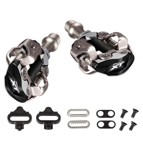 DEORE XT PD-M8000 - Pedales de bicicleta de montaña con autobloqueo, componentes MTB, piezas de ciclismo de carreras con tacos SM-SH51 (PD-M8000)
