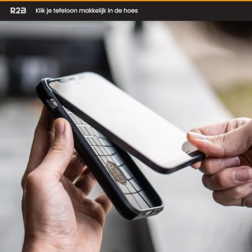 R2B iPhone 16 Hoesje met Pasjeshouder â TPU Siliconen Telefoonhoesje met Kaarthouder â Wallet Case Apple iPhone 16 â Beschermhoes Smartphone â Zwart - Afbeelding 5