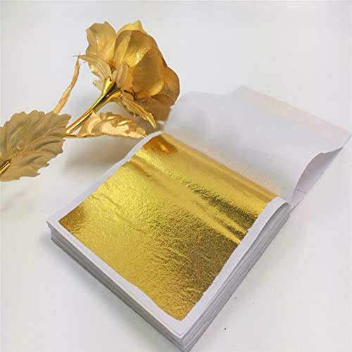 Feuilles pour dorure papier métallique simulation or 200 feuilles de style