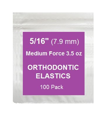 5/16 Inch Orthodontic Elastic Rubber Bands, 100 Pack, Neon, Medium 3.5 Ounce Small Rubberbands Dreadlocks Hair Braids Fix Tooth Gap, Free Elastic Placer For Braces #TOP1